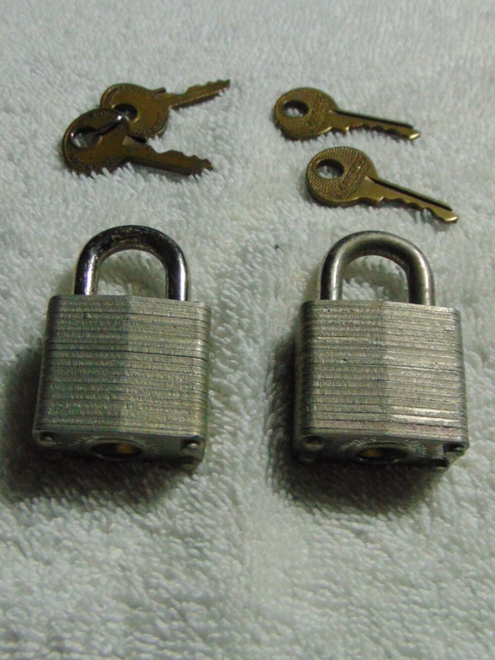 Vintage Master Lock Padlocks with different keys, No. 7, 1969